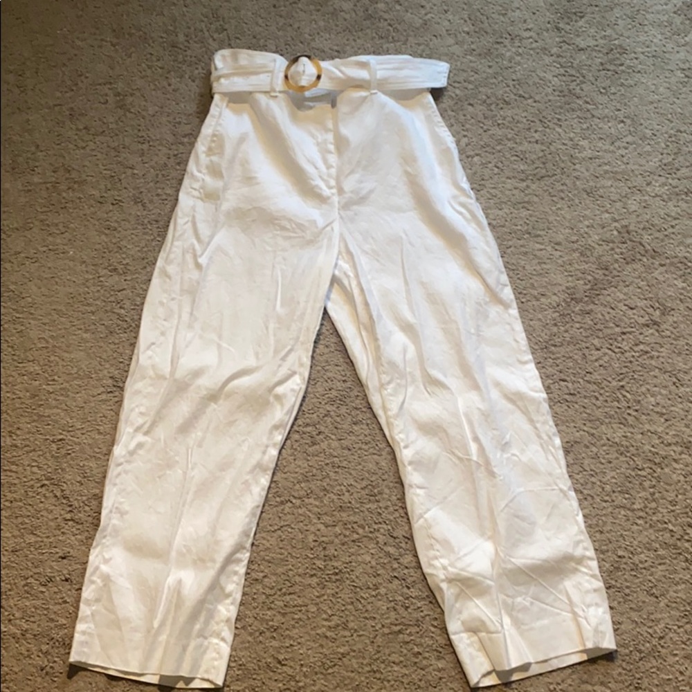 Wide Leg Crop Linen Pants